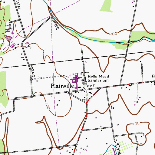 Topographic Map of Carrier Clinic Behavioral Healthcare System, NJ