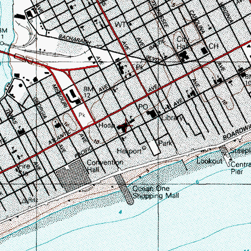 Topographic Map of Atlanticare Regional Medical Center, NJ
