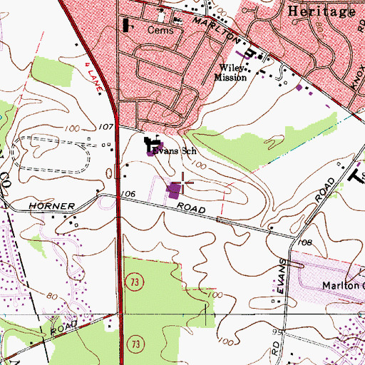 Topographic Map of Virtua West Jersey Hospital, NJ