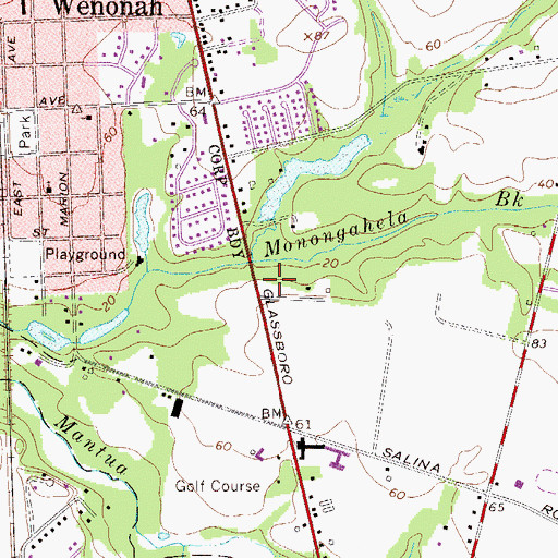 Topographic Map of Camden County Health Services Center, NJ