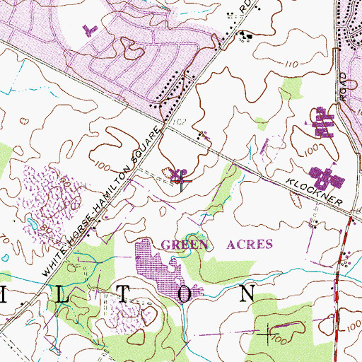 Topographic Map of Robert Wood Johnson University Hospital Hamilton, NJ