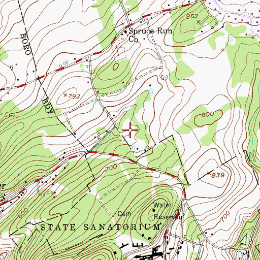 Topographic Map of Senator Garrett W Hagedorn Psychiatric Hospital, NJ
