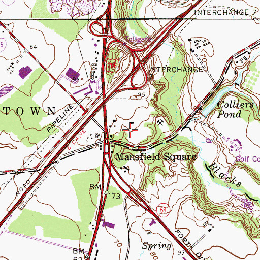 Topographic Map of Hampton Behavioral Health Center, NJ