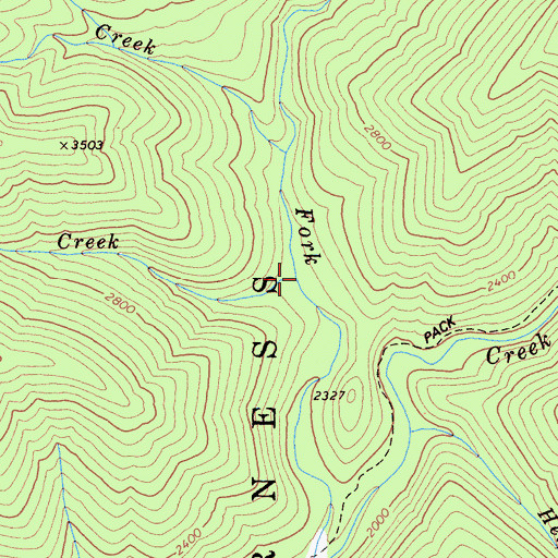 Topographic Map of Little Medicine Creek, CA