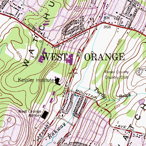 Topographic Map of Kessler Institute For Rehabilitation, NJ