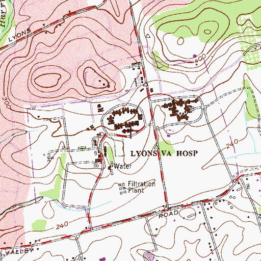 Topographic Map of Veterans Affairs Medical Center, NJ