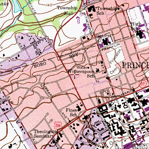 Topographic Map of Merwick Rehabilitation Hospital and Nursing Care Center, NJ