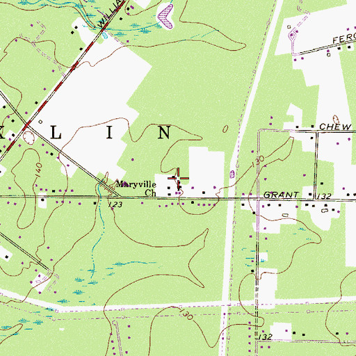 Topographic Map of Maryville Treatment Center, NJ