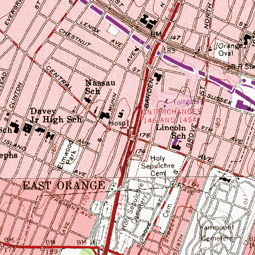 Topographic Map of Kessler Institute For Rehabilitation, NJ