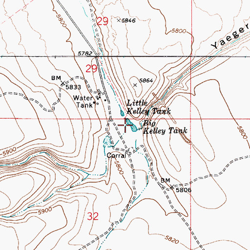 Topographic Map of Big Kelley Tank, AZ