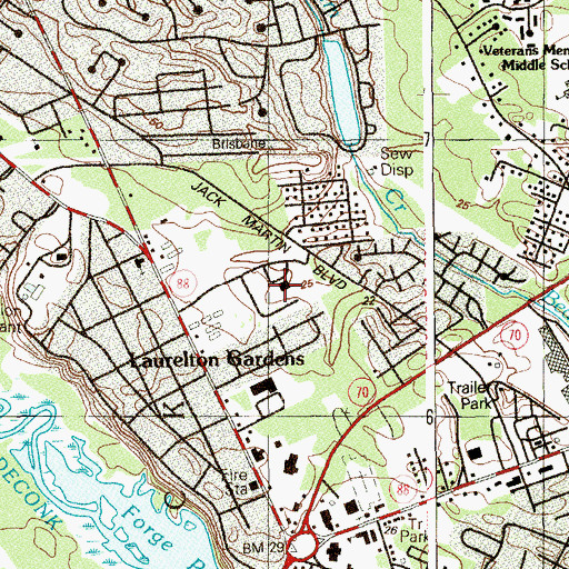 Topographic Map of Hackensack Meridian Health Ocean Medical Center, NJ