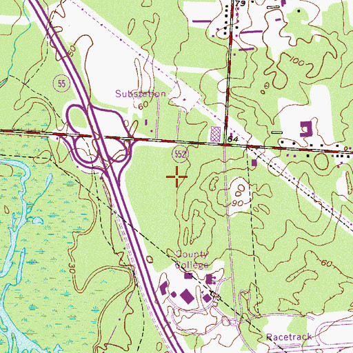 Topographic Map of Vineland Inspira Medical Center, NJ