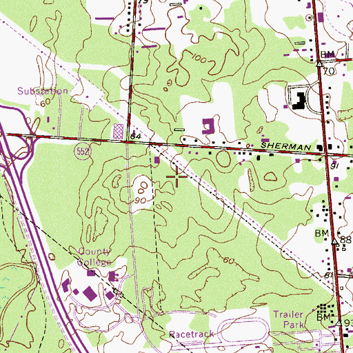 Topographic Map of Rehabilitation Hospital of South Jersey, NJ