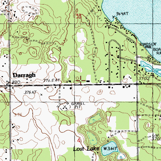 Topographic Map of Coldsprings - Excelsior Township Fire and Rescue Department, MI