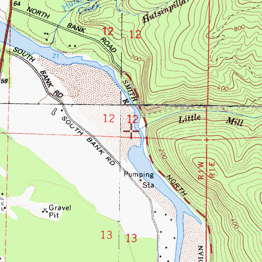 Topographic Map of Little Mill Creek, CA