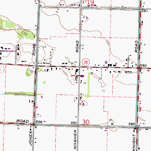 Topographic Map of Hampton Township Fire Department Station 8, MI