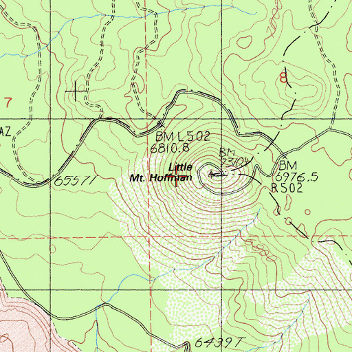 Topographic Map of Little Mount Hoffman, CA