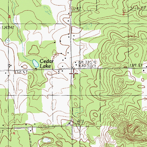 Topographic Map of Colfax - Greenwood Volunteer Fire Department, MI