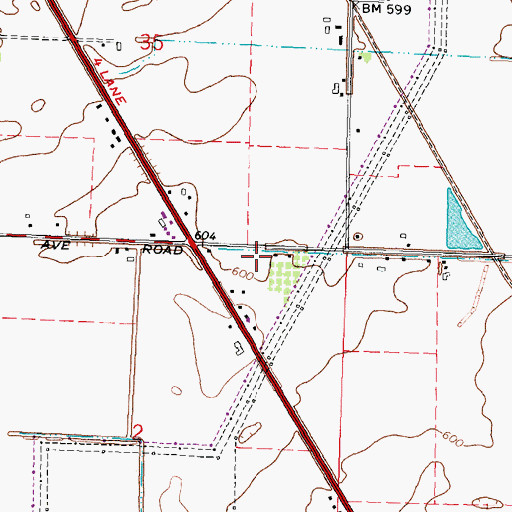 Topographic Map of Portsmouth Township Fire Department Station 18, MI