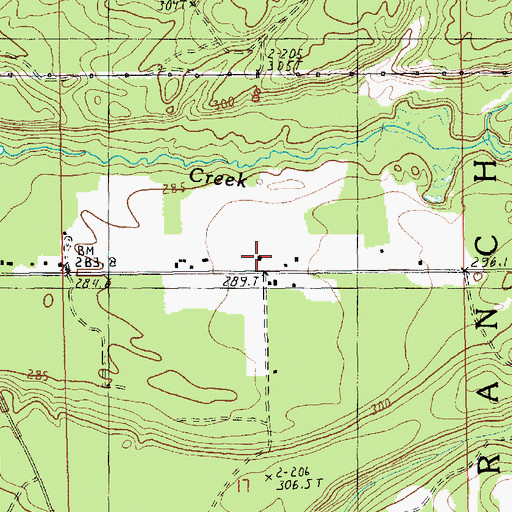 Topographic Map of South Branch Township Volunteer Fire Department, MI