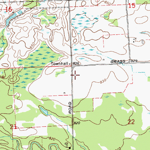 Topographic Map of Butman Township Fire Rescue, MI