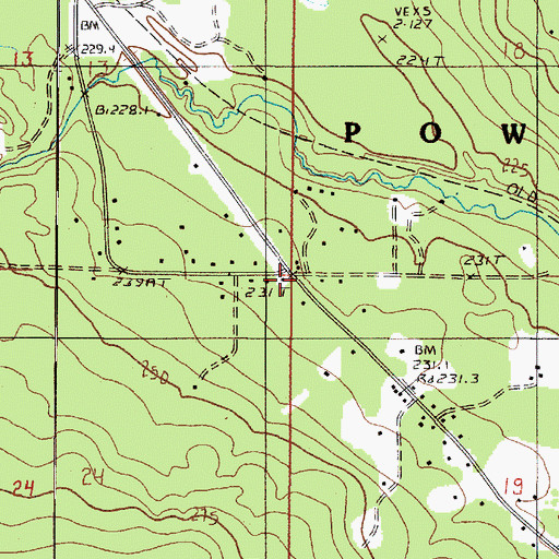Topographic Map of Powell Township Fire Department and Emergency Medical Services Station 2 Halfway, MI