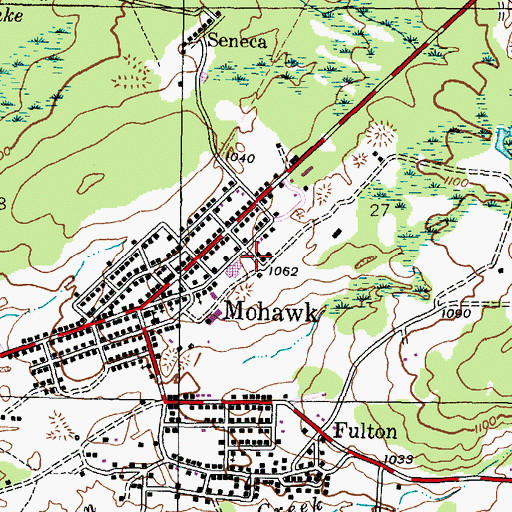 Topographic Map of Allouez Township Fire Department, MI