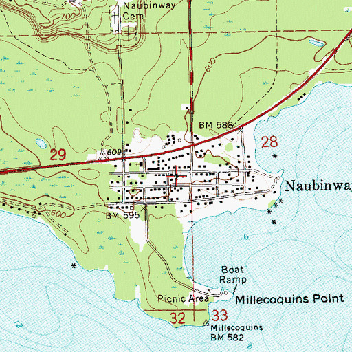Topographic Map of Garfield Township Fire Department Station 2, MI