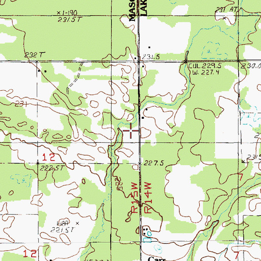 Topographic Map of Carr Fire Department, MI
