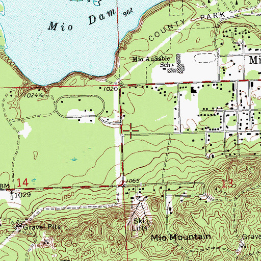 Topographic Map of Tri - Town Fire Department, MI