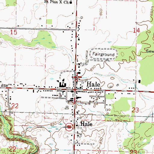 Topographic Map of Plainfield Township Fire Department, MI