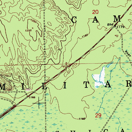 Topographic Map of Michigan Department of Natural Resources Grayling Field Office, MI