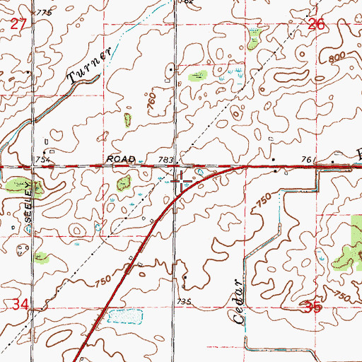 Topographic Map of Michigan Department of Natural Resources Cass City Field Office, MI