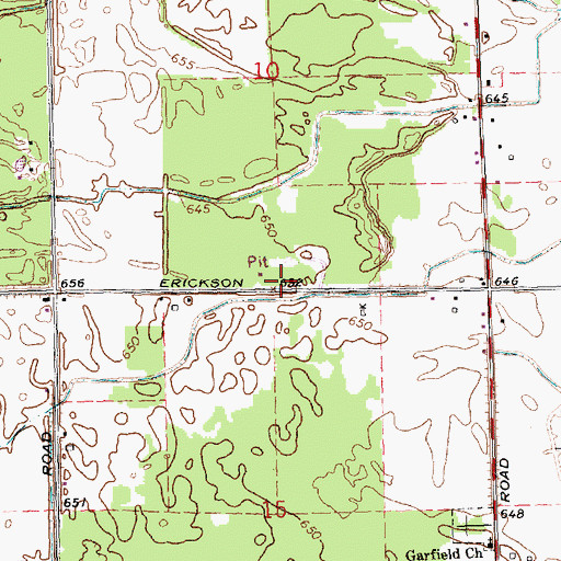 Topographic Map of Garfield Township Fire Department Station 21, MI
