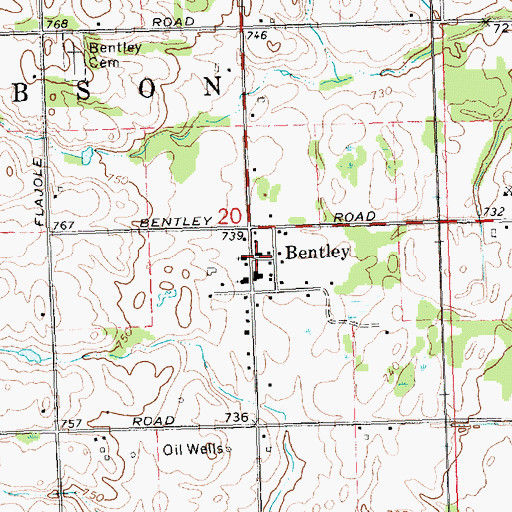 Topographic Map of Gibson Township Fire Department Station 24, MI