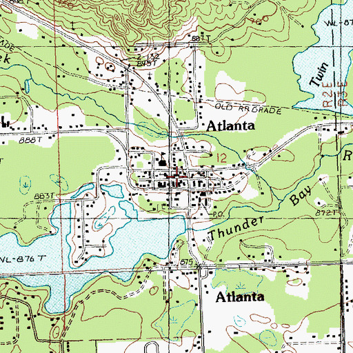 Topographic Map of Tri - Township Fire Department, MI