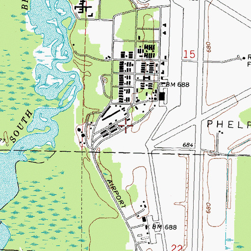 Topographic Map of Alpena Combat Readiness Training Center Fire and Rescue Services, MI