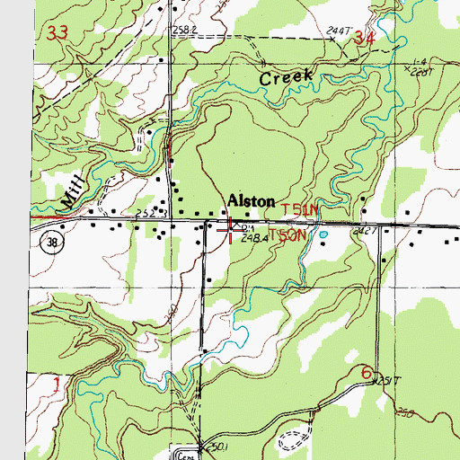 Topographic Map of Laird Township Volunteer Fire Department, MI