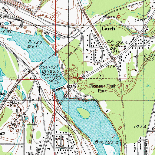 Topographic Map of Michigan Department of Natural Resources Escanaba Forest Management Unit, MI