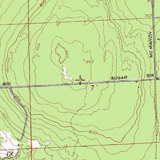 Topographic Map of Sugar Island Ambulance Corporation / Sugar Island Volunteer Fire Department, MI