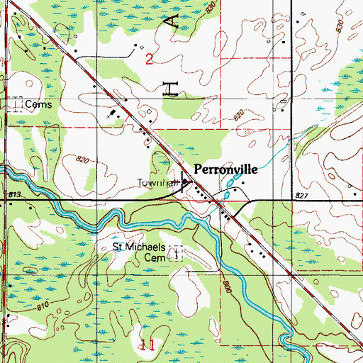 Topographic Map of Harris Township Volunteer Fire Department Station 1, MI