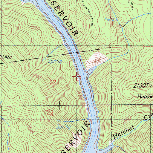 Topographic Map of Little Roaring Creek, CA