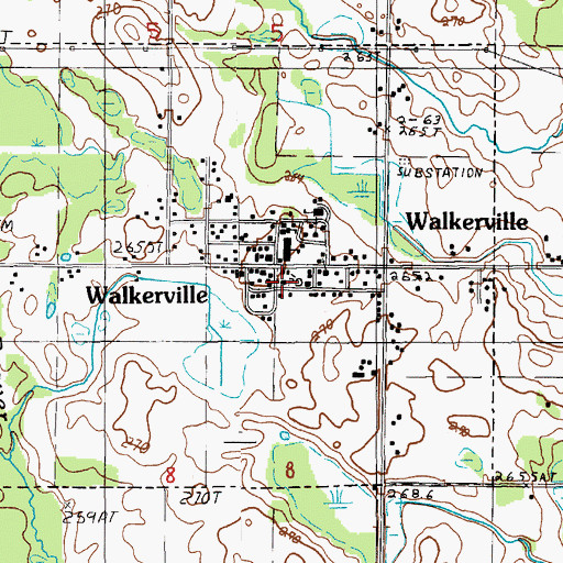 Topographic Map of Walkerville Area Fire and Rescue, MI