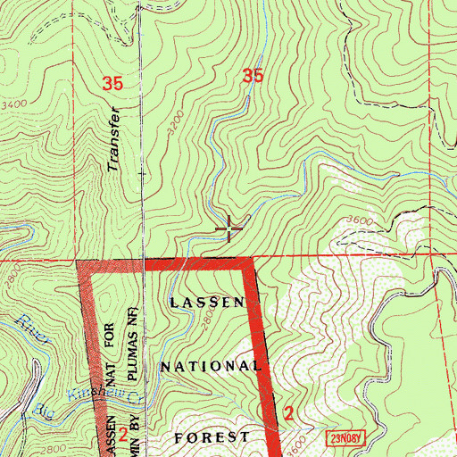 Topographic Map of Little Rock Creek, CA