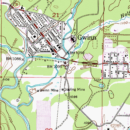 Topographic Map of Forsyth Township Fire Department / Forsyth Township Emergency Medical Services, MI