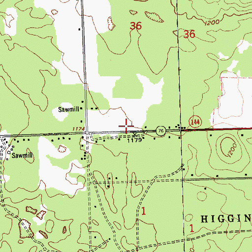 Topographic Map of South Branch Township Fire and Emergency Medical Services, MI