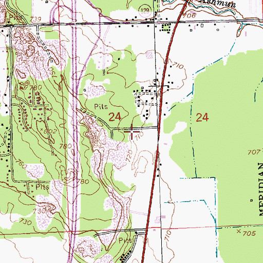 Topographic Map of Soo Township Fire Department, MI