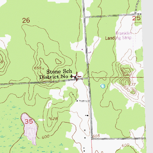 Topographic Map of Neebish Island Volunteer Fire Department, MI