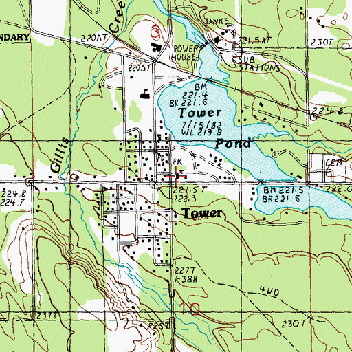 Topographic Map of Forest - Waverly Fire Department, MI