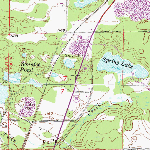 Topographic Map of Breitung Township Fire Department Station 3, MI